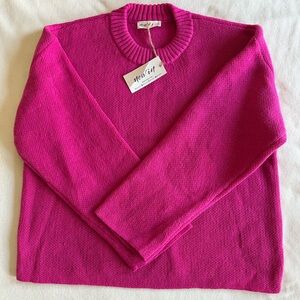 NWT New In by Very J soft cozy fuchsia crew neck sweater - size 1X